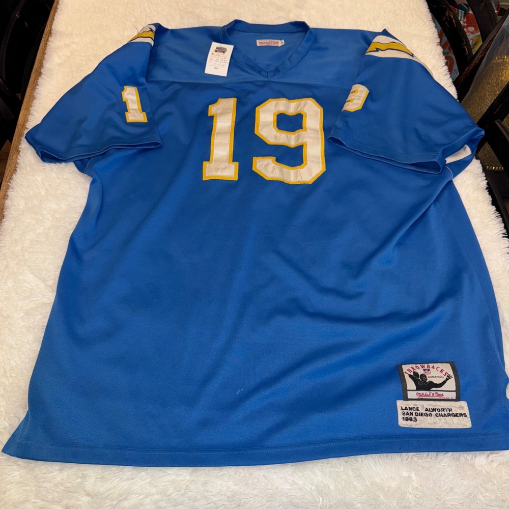 Mitchell & Ness Jersey Mens 58 Blue Excellent Lance Alworth Chargers 1963 Retro